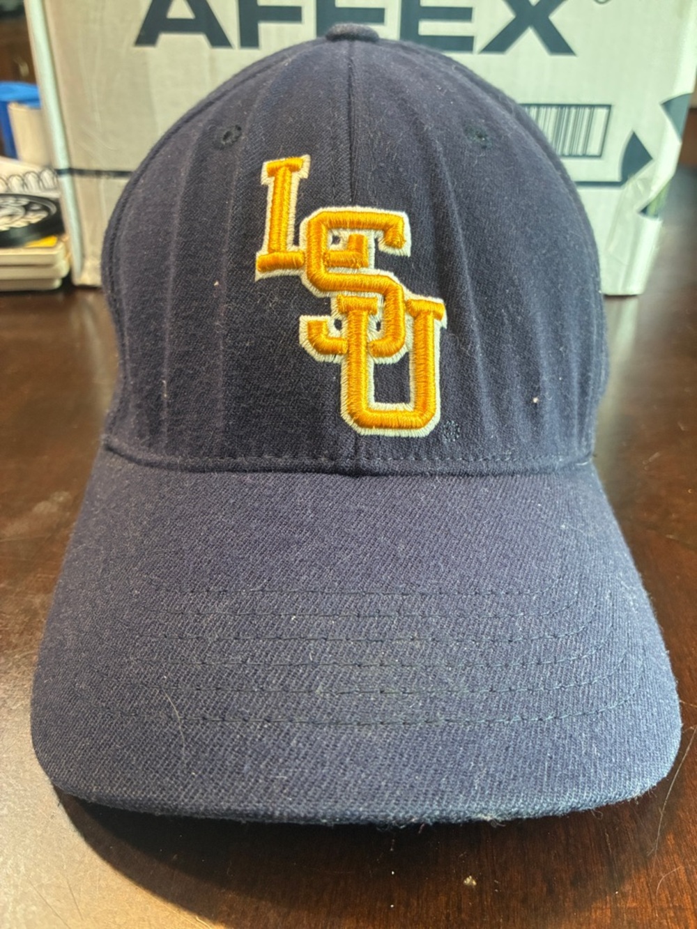 Top of the World Navy Blue LSU Embroidered Baseball Cap with Gold Logo